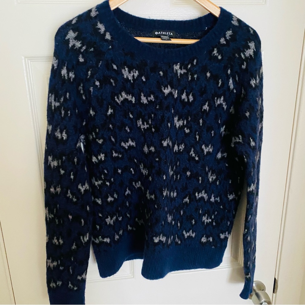 Leopard print merino sweater